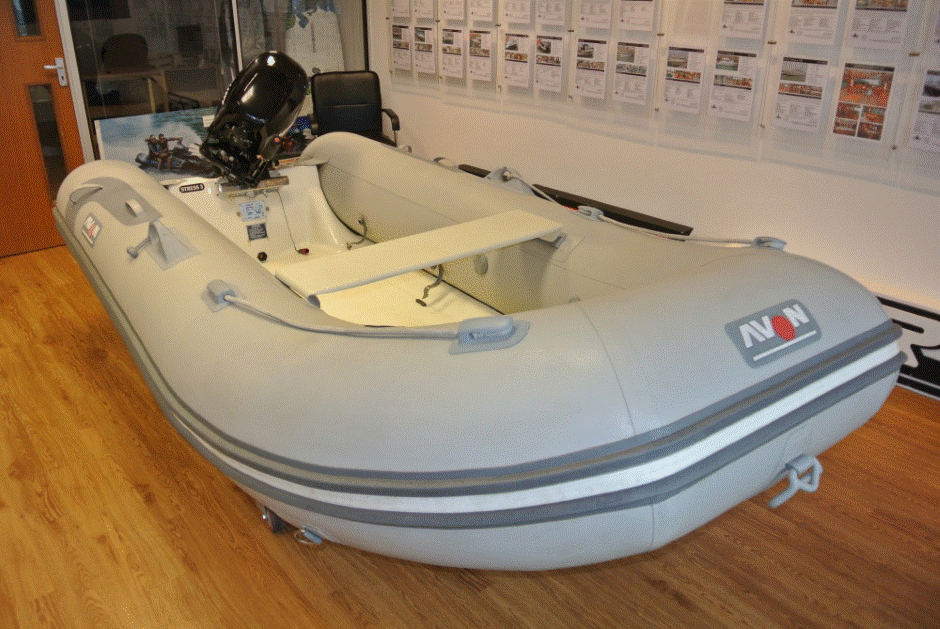 Dinghy aboard M.Y. Dreamworld