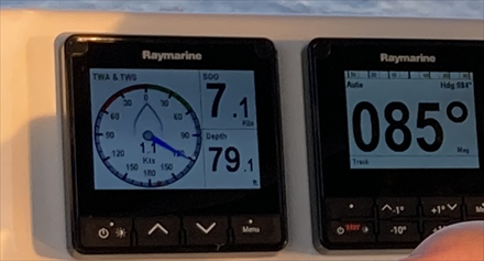 Navigation instruments aboard M.Y. Dreamworld