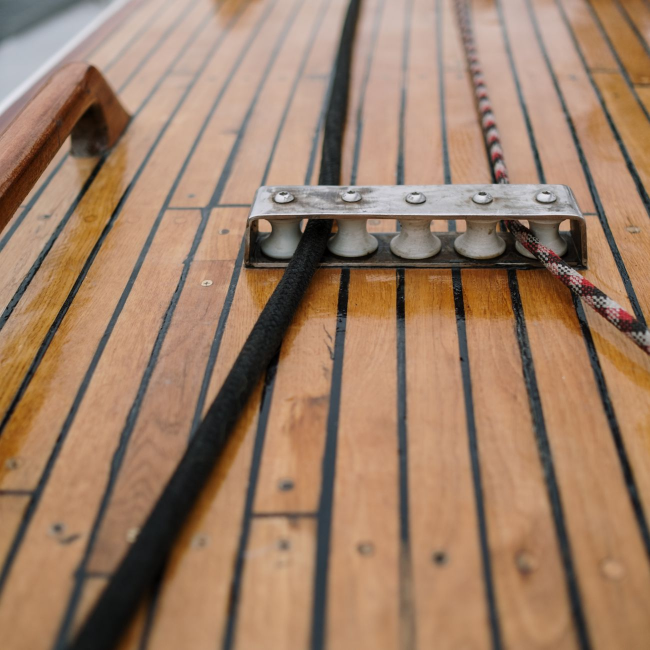Safety lines aboard M.Y. Dreamworld