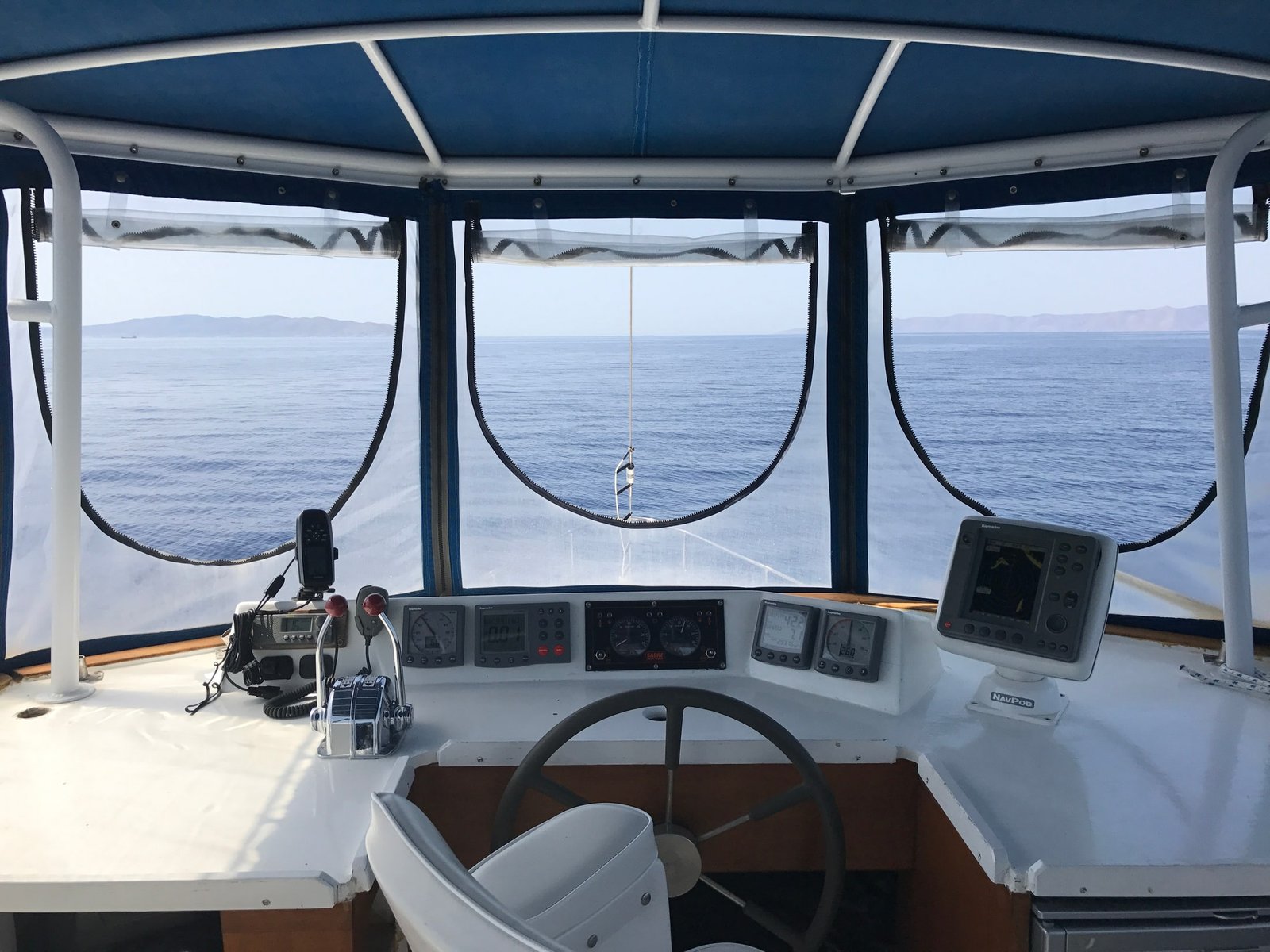 The flybridge helm
