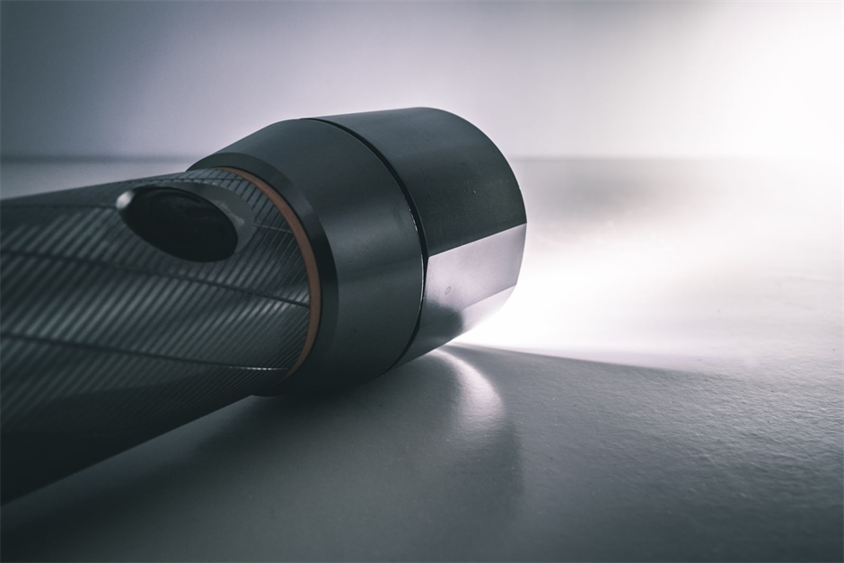 Waterproof torch lit in the dark